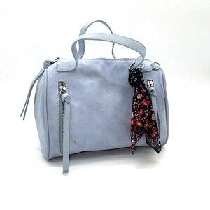 Express Speedy Purse Handbag Vegan Suede Faux Large Multi Top Handle Scarf